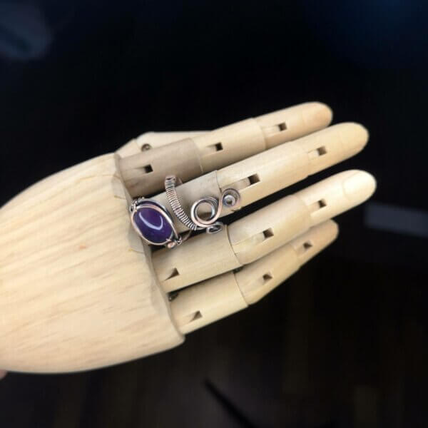 Amethyst Wire Wrapped Ring 1