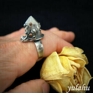 Rock on Fire Ring / Kristall auf Feuer Ring