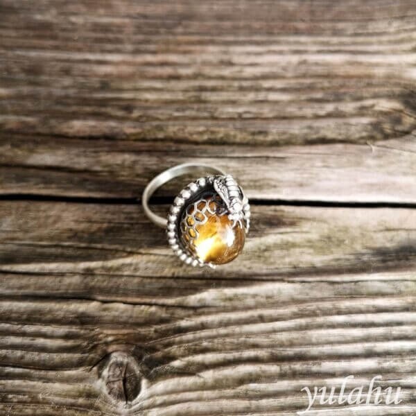 Save the Bees Silver Ring 1b
