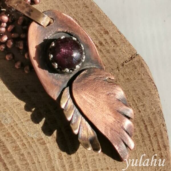 Little Star Ruby Saphire pendant with wings5