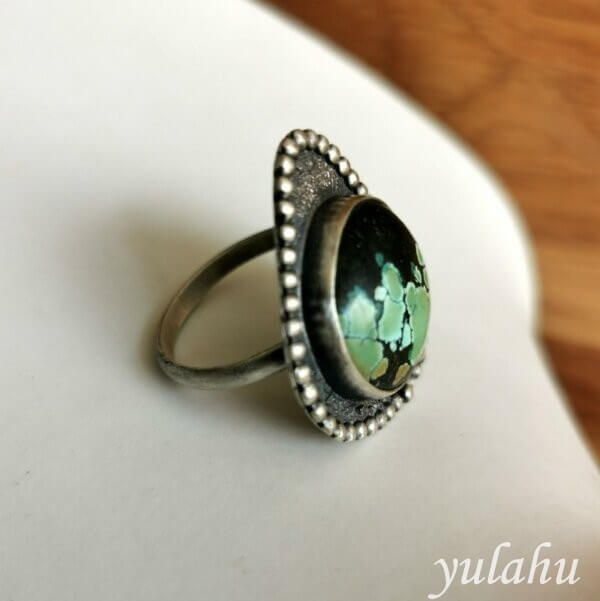 Silver Tibetan Turquoise ring 3