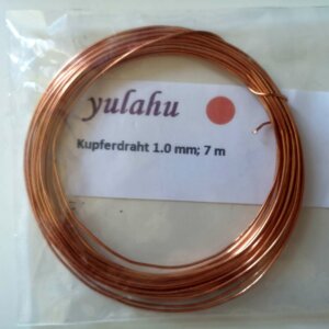 copper wire for jewelry making 1.0 mm /Kupferdraht 1 mm