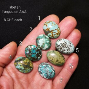Tibetan Turquoise Cabochon tibtur4 / Tibetischer Türkis Cabochon tibtur4
